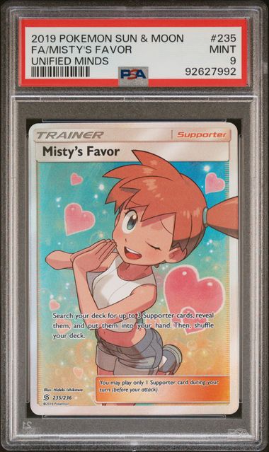 PSA 9 - Unified Minds - Misty's Favor #235