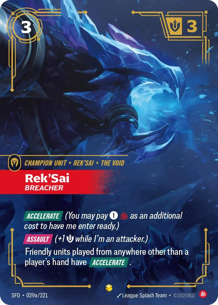 Rek'Sai - Breacher (Alternate Art) (029a/221) (Spiritforged)