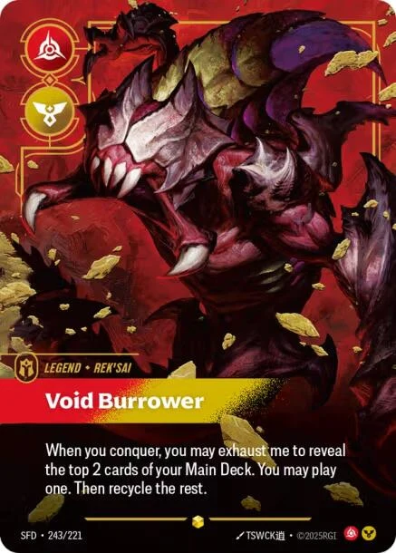 Rek'sai - Void Burrower (Overnumbered) (243/221) (Spiritforged)