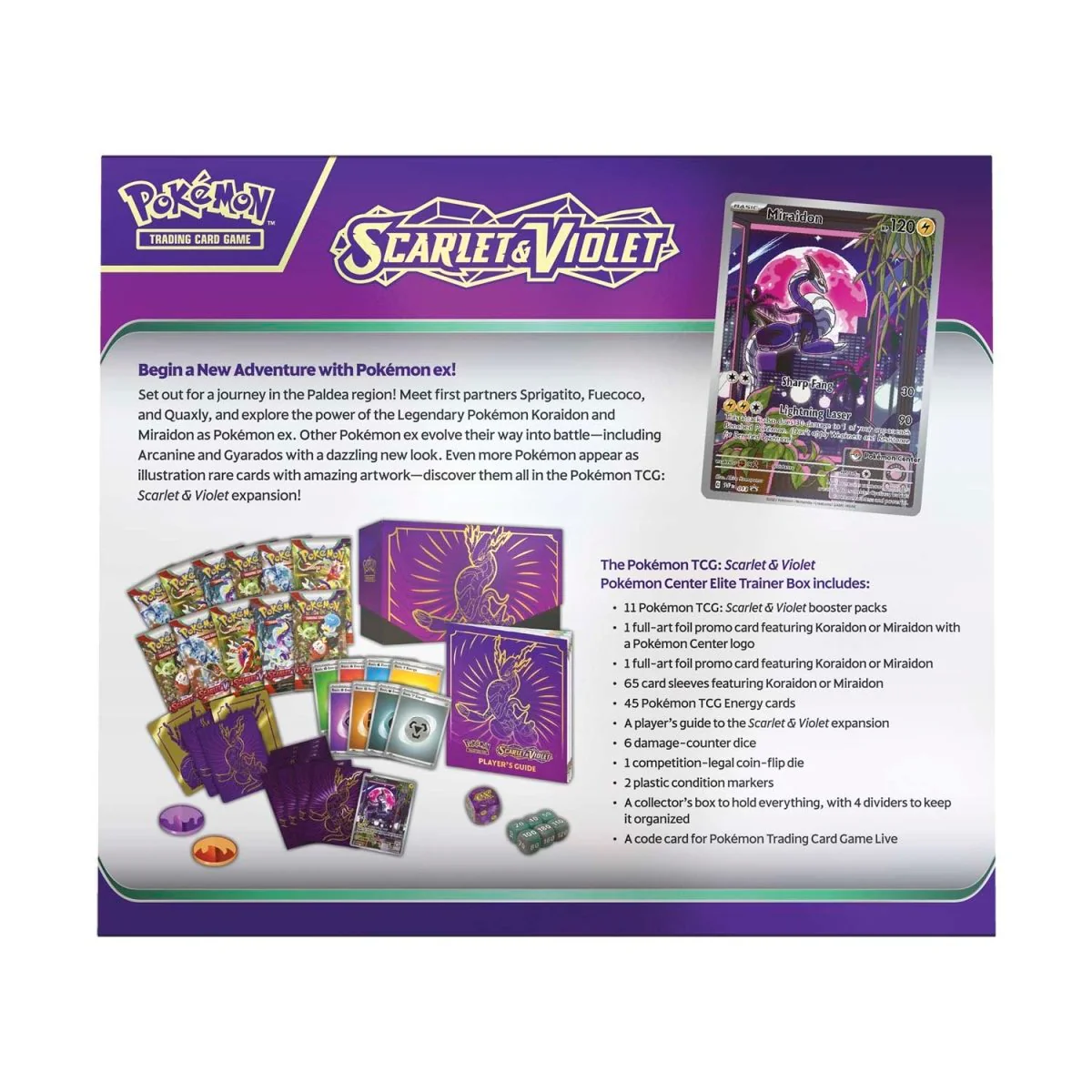 Scarlet & Violet - Elite Trainer Box (Miraidon) (Pokemon Center Exclusive) - Image 2