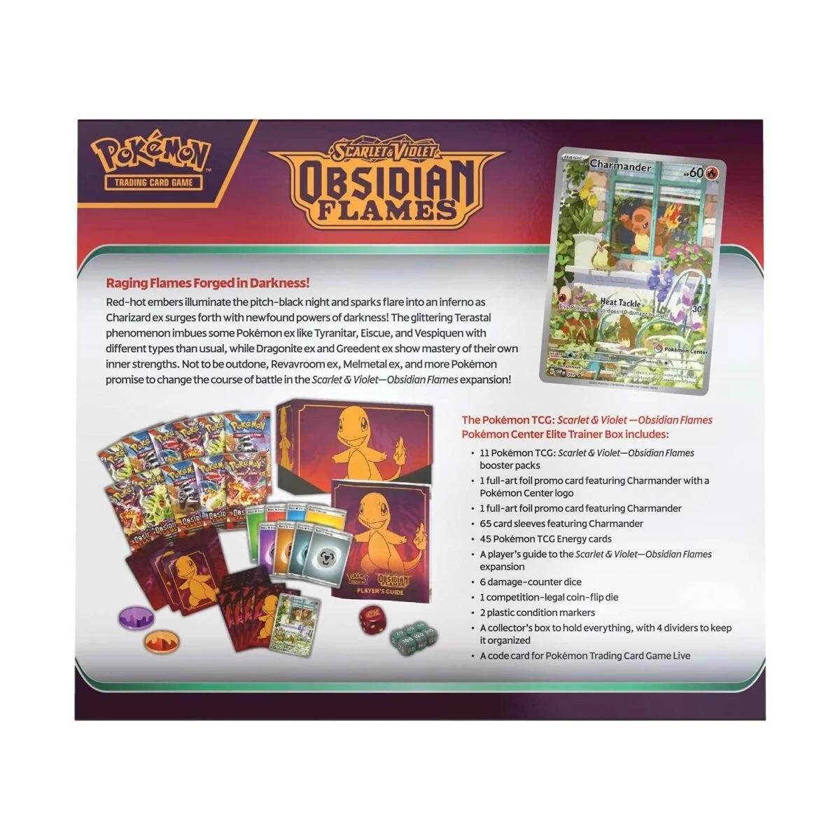 Scarlet & Violet: Obsidian Flames - Elite Trainer Box (Pokemon Center Exclusive) (Tear) - Image 2