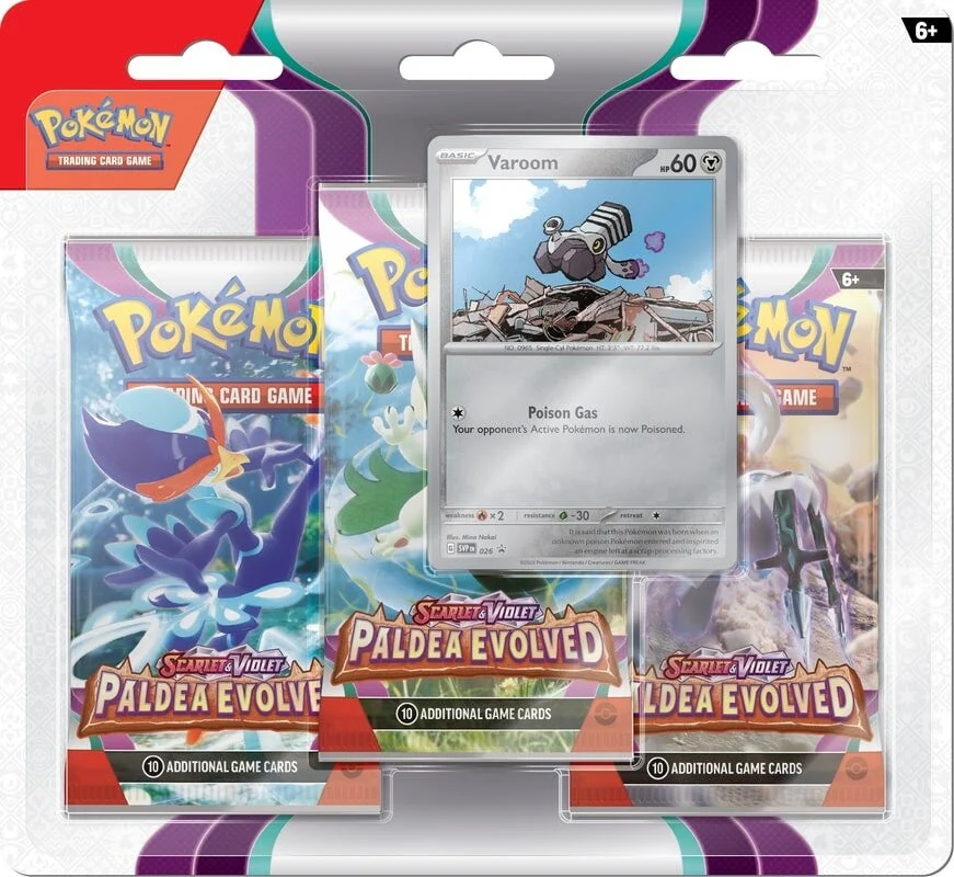 Scarlet & Violet: Paldea Evolved - 3-Pack Blisters (Varoom)