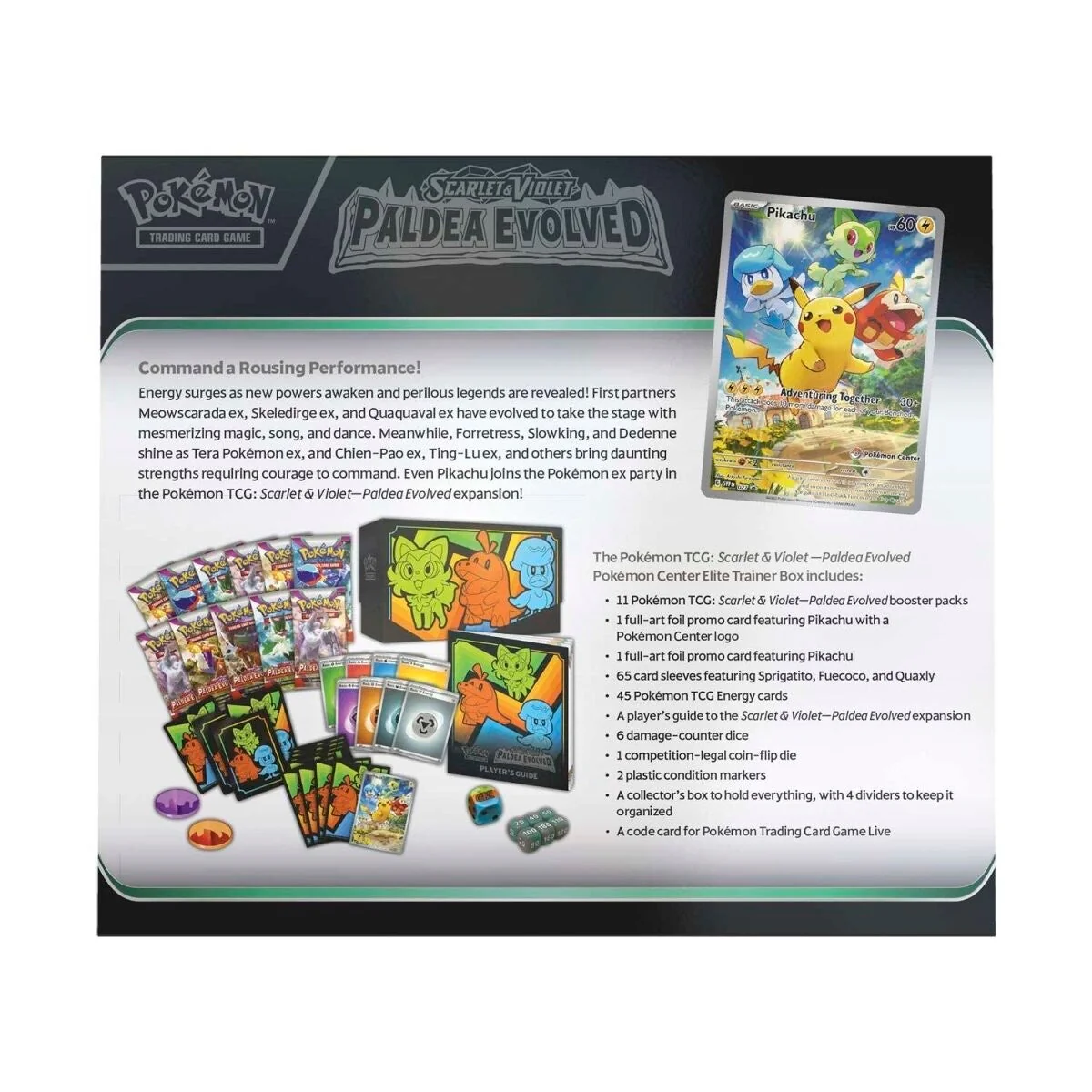 Scarlet & Violet: Paldea Evolved - Elite Trainer Box (Pokemon Center Exclusive) (IMPERFECT) - Image 2