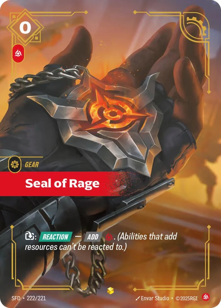 Seal of Rage (Overnumbered) (222/221) (Spiritforged)