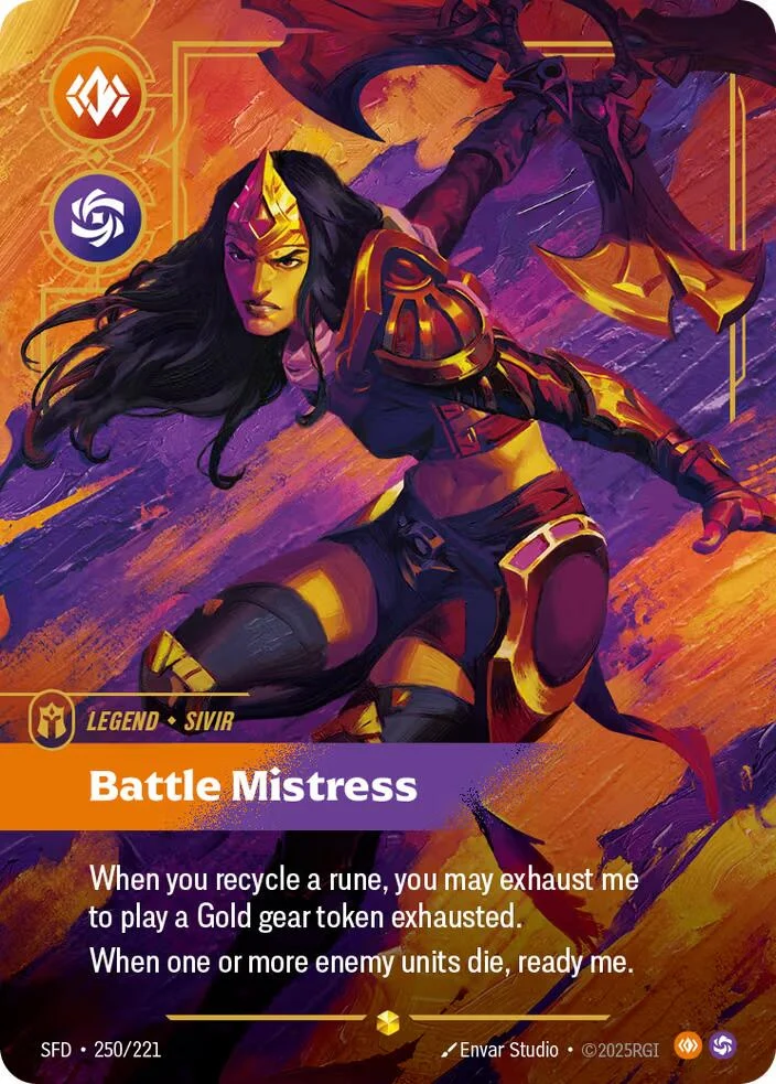 Sivir - Battle Mistress (Overnumbered) (250/221) (Spiritforged)
