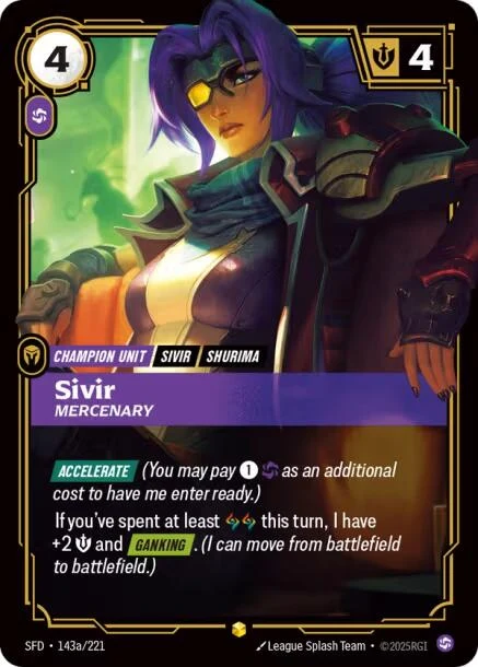 Sivir - Mercenary (Alternate Art) (143a/221) (Spiritforged)