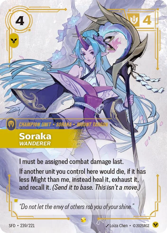 Soraka - Wanderer (Overnumbered) (239/221) (Spiritforged)