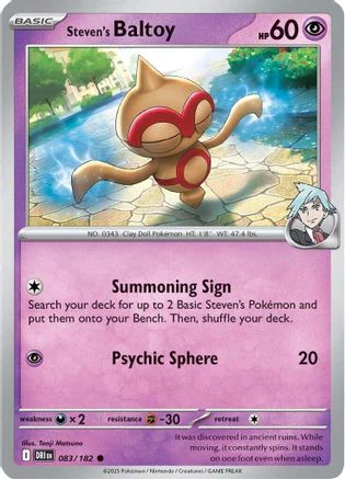 Steven's Baltoy (083/182) [Scarlet & Violet: Destined Rivals]