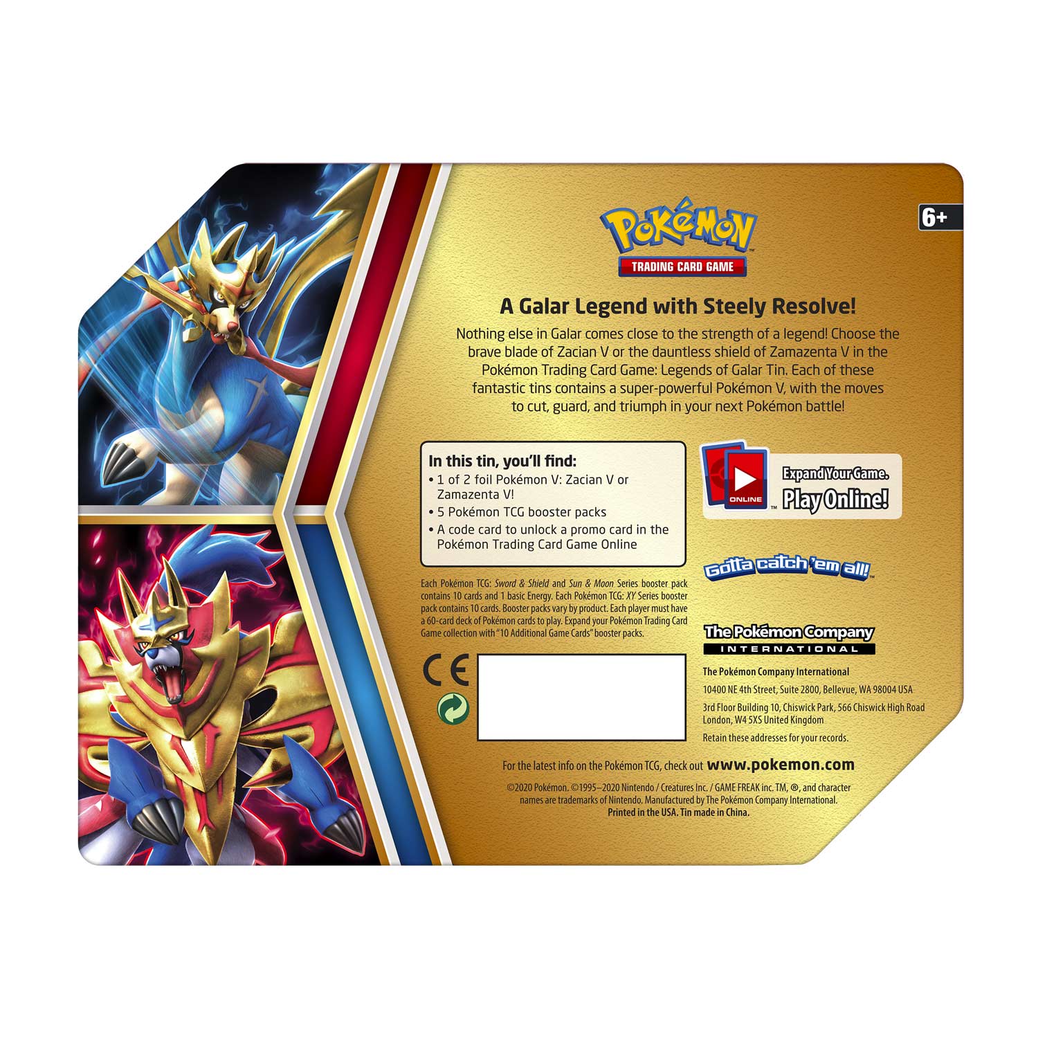 Sword & Shield: Rebel Clash - Legends of Galar Collector's Tin (Zacian V) - Image 2