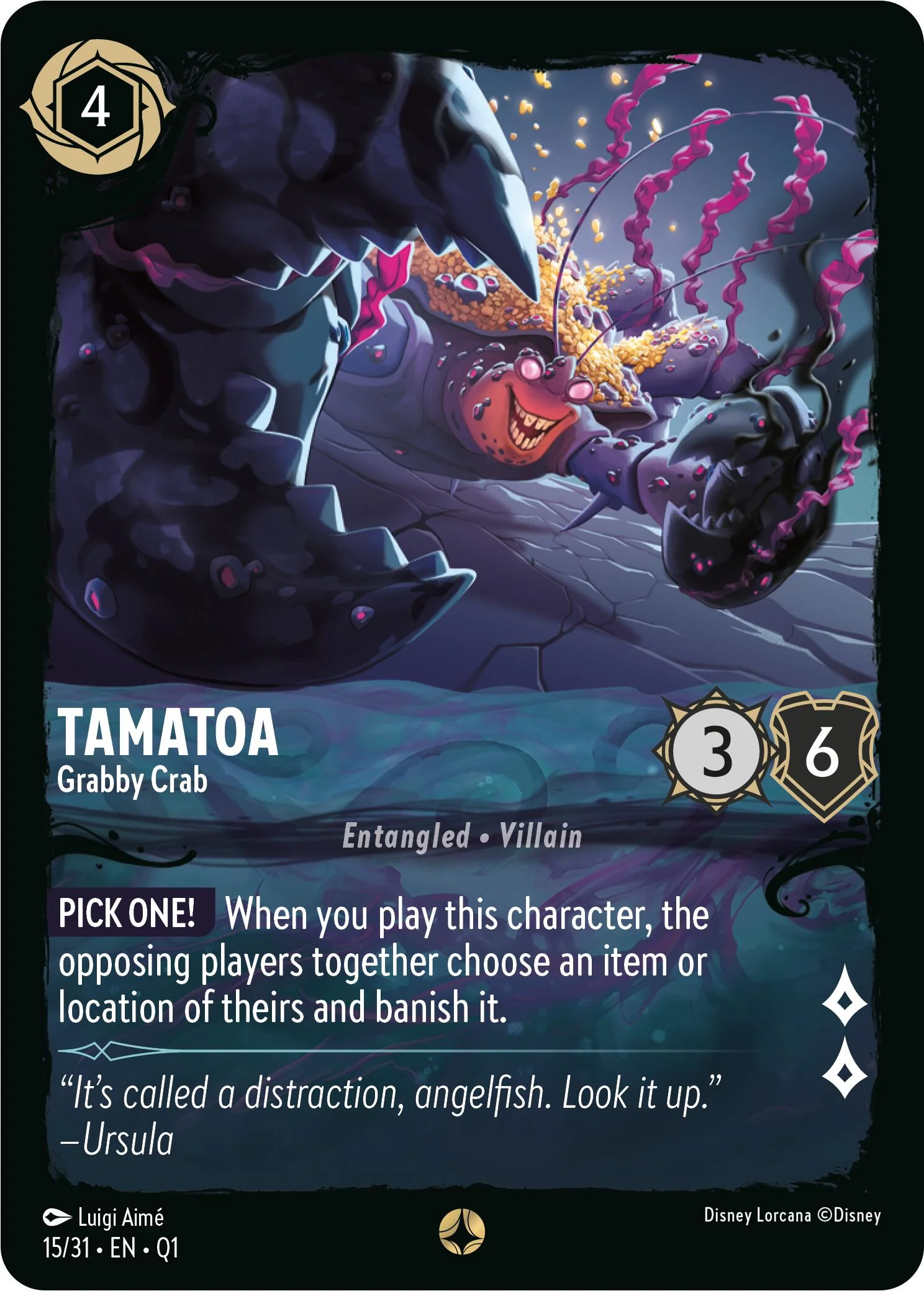 Tamatoa - Grabby Crab (15/31) [Illumineer's Quest: Deep Trouble] - Image 2