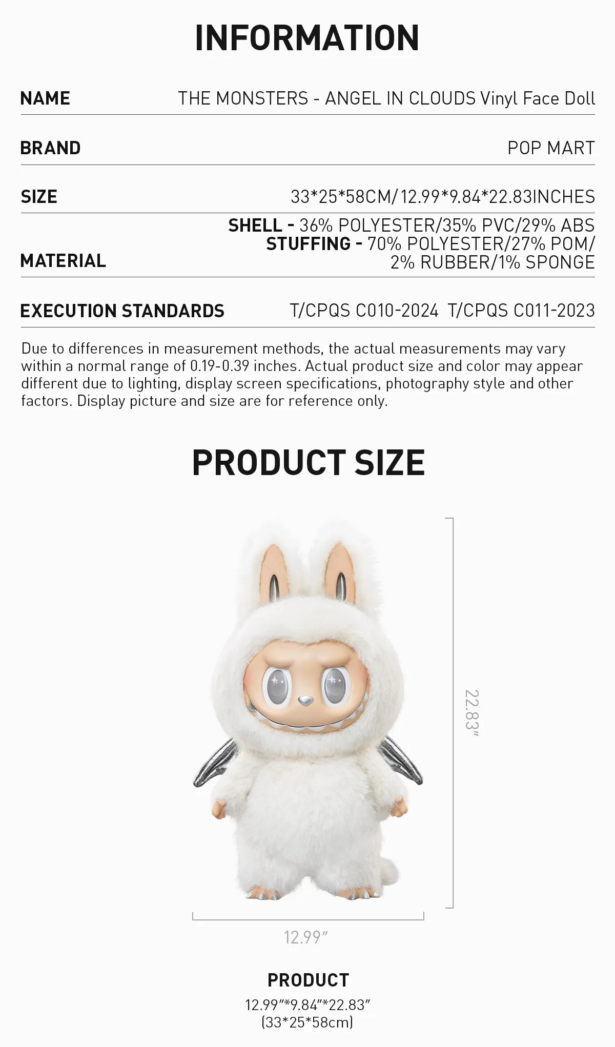 THE MONSTERS - ANGEL IN CLOUDS Vinyl Face Doll - Image 3