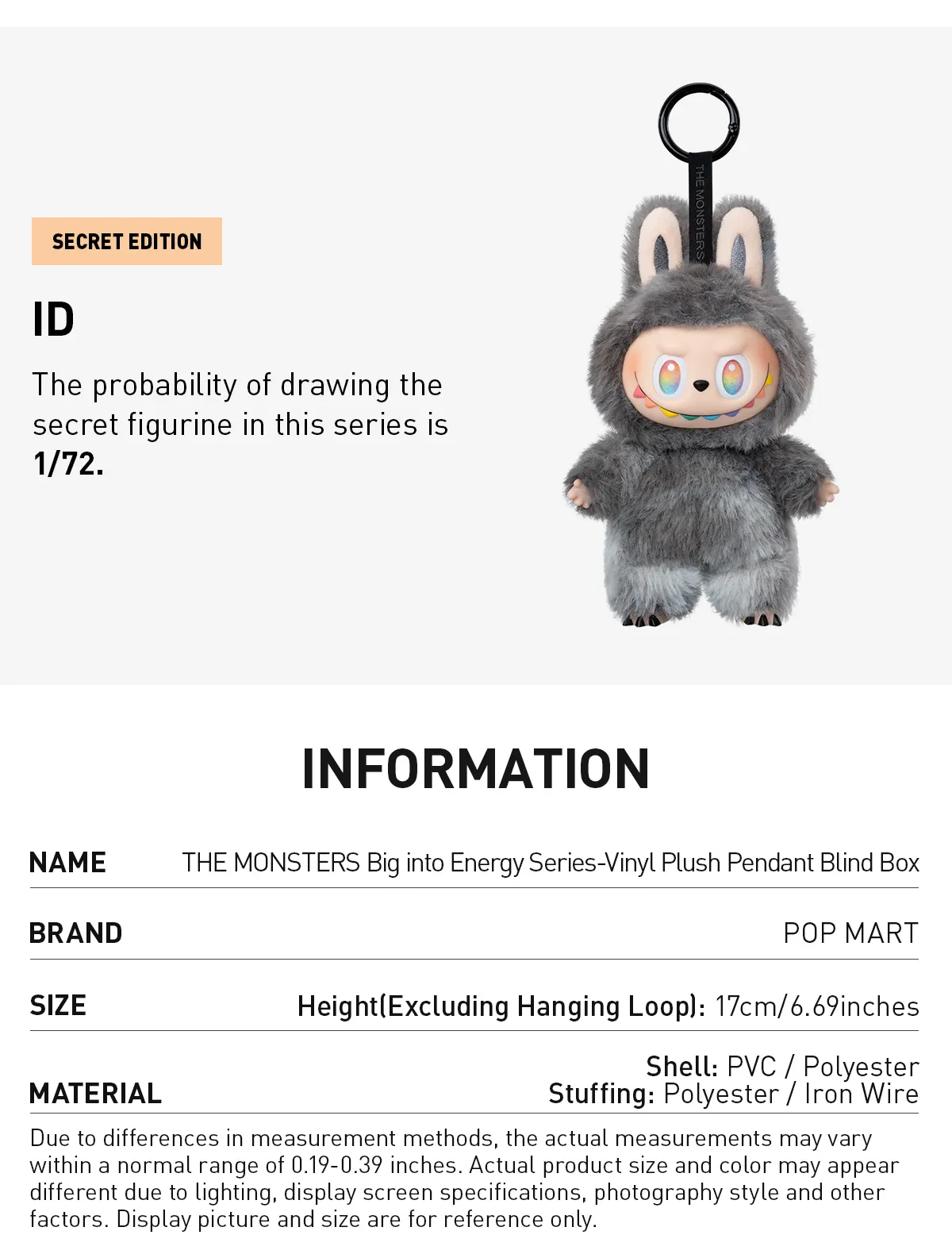 THE MONSTERS Big into Energy Series-Vinyl Plush Pendant Blind Box - Image 11