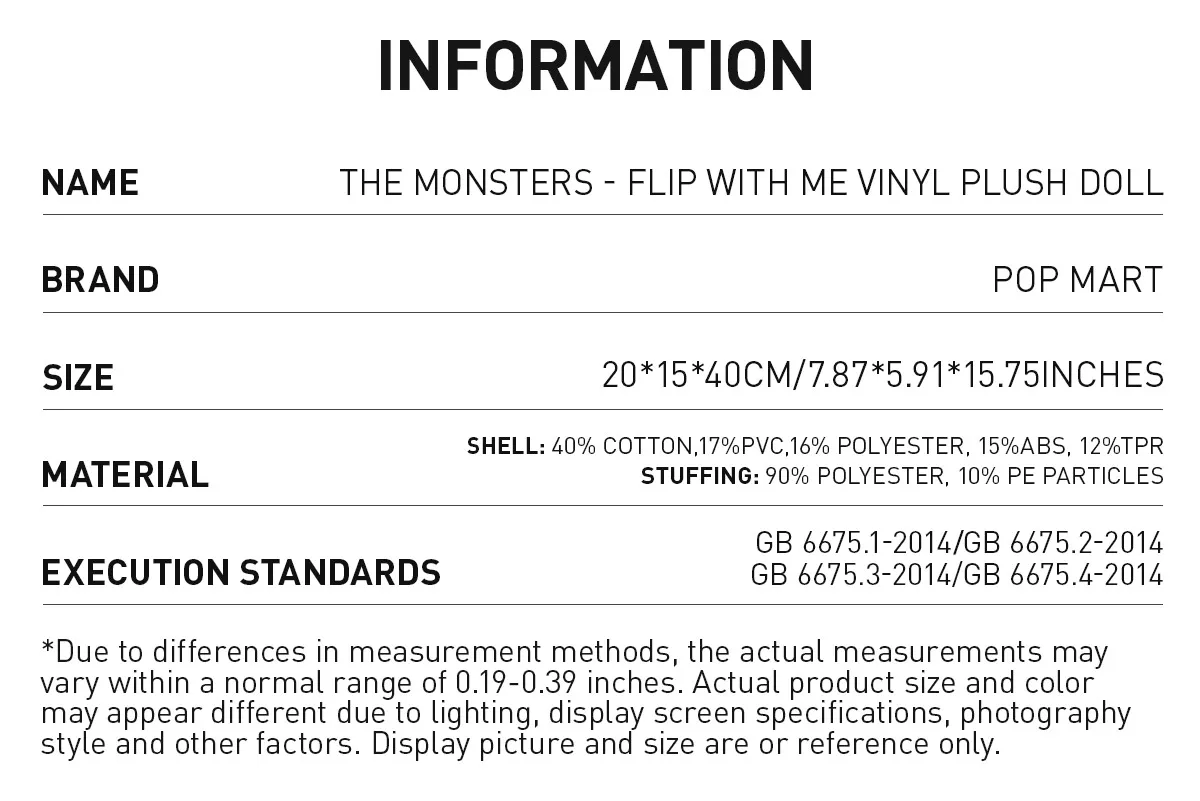 THE MONSTERS - FLIP WITH ME Vinyl Plush Doll - Image 4