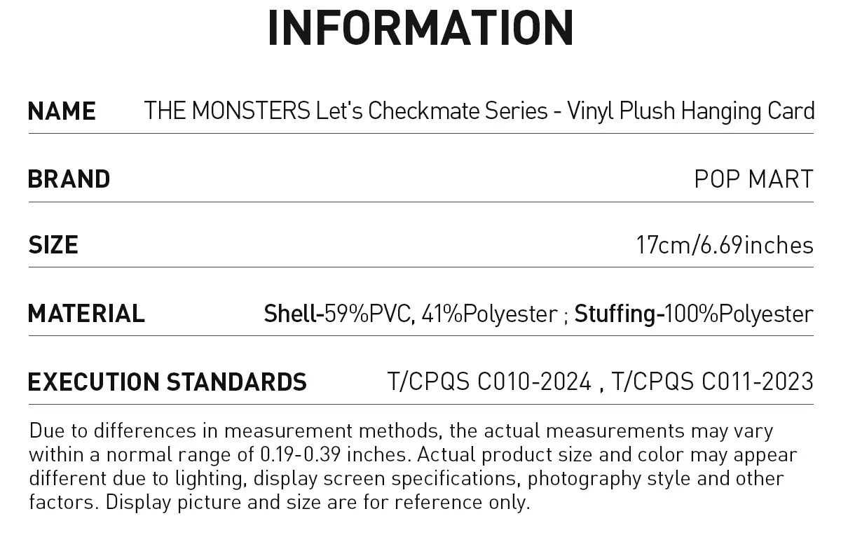 THE MONSTERS Let's Checkmate Series-Vinyl Plush - Image 5