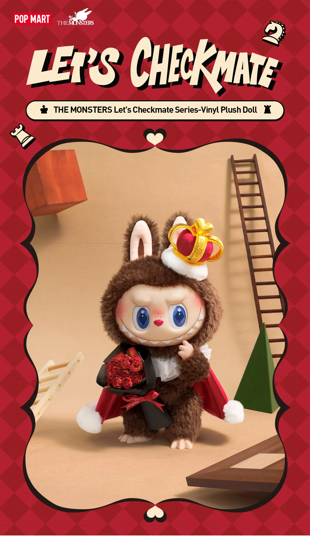 THE MONSTERS Let's Checkmate Series-Vinyl Plush Doll - Image 3