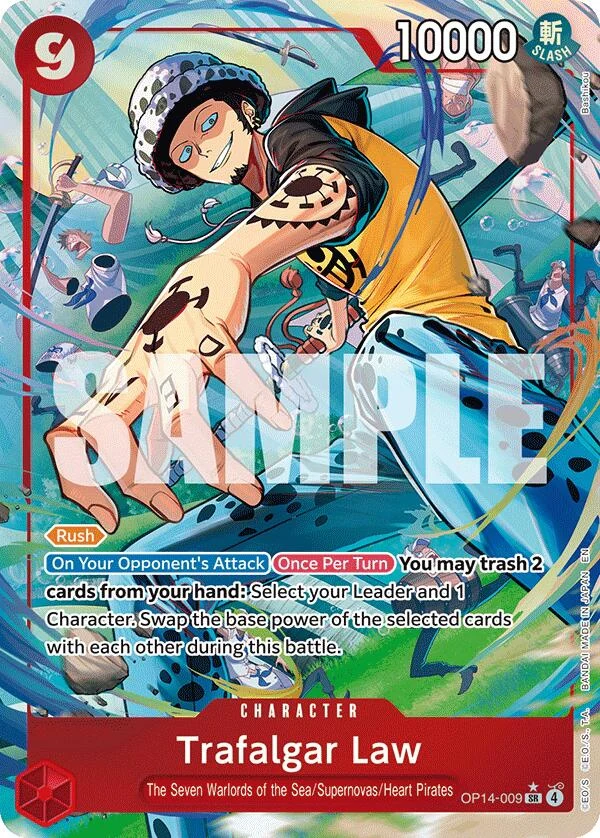 Trafalgar Law - OP14-009 (Alternate Art) (OP14-009) (The Azure Sea's Seven)