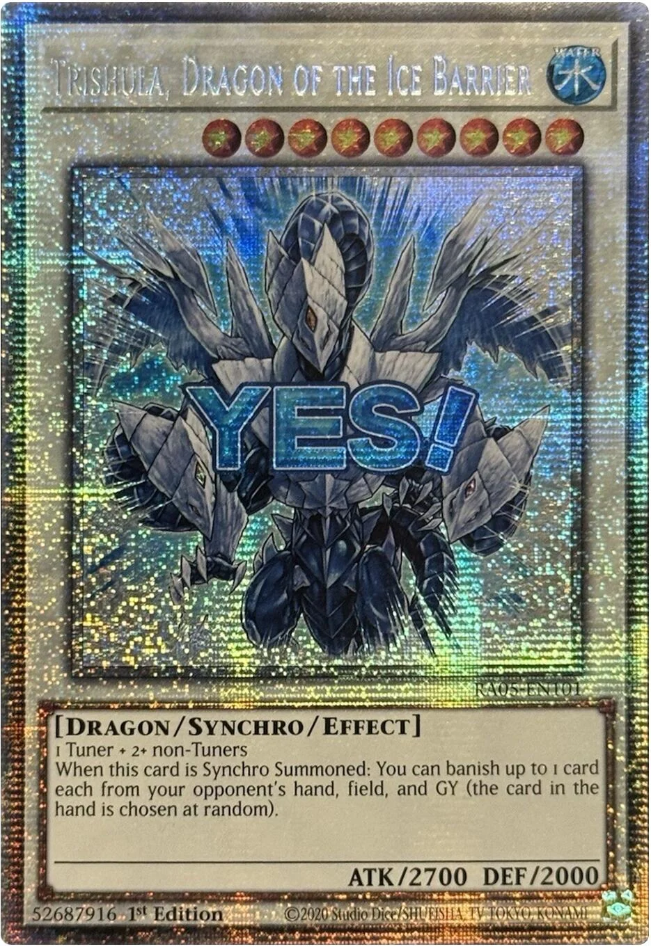 Trishula, Dragon of the Ice Barrier (Starlight Rare) (RA05-EN101) (Rarity Collection 5)