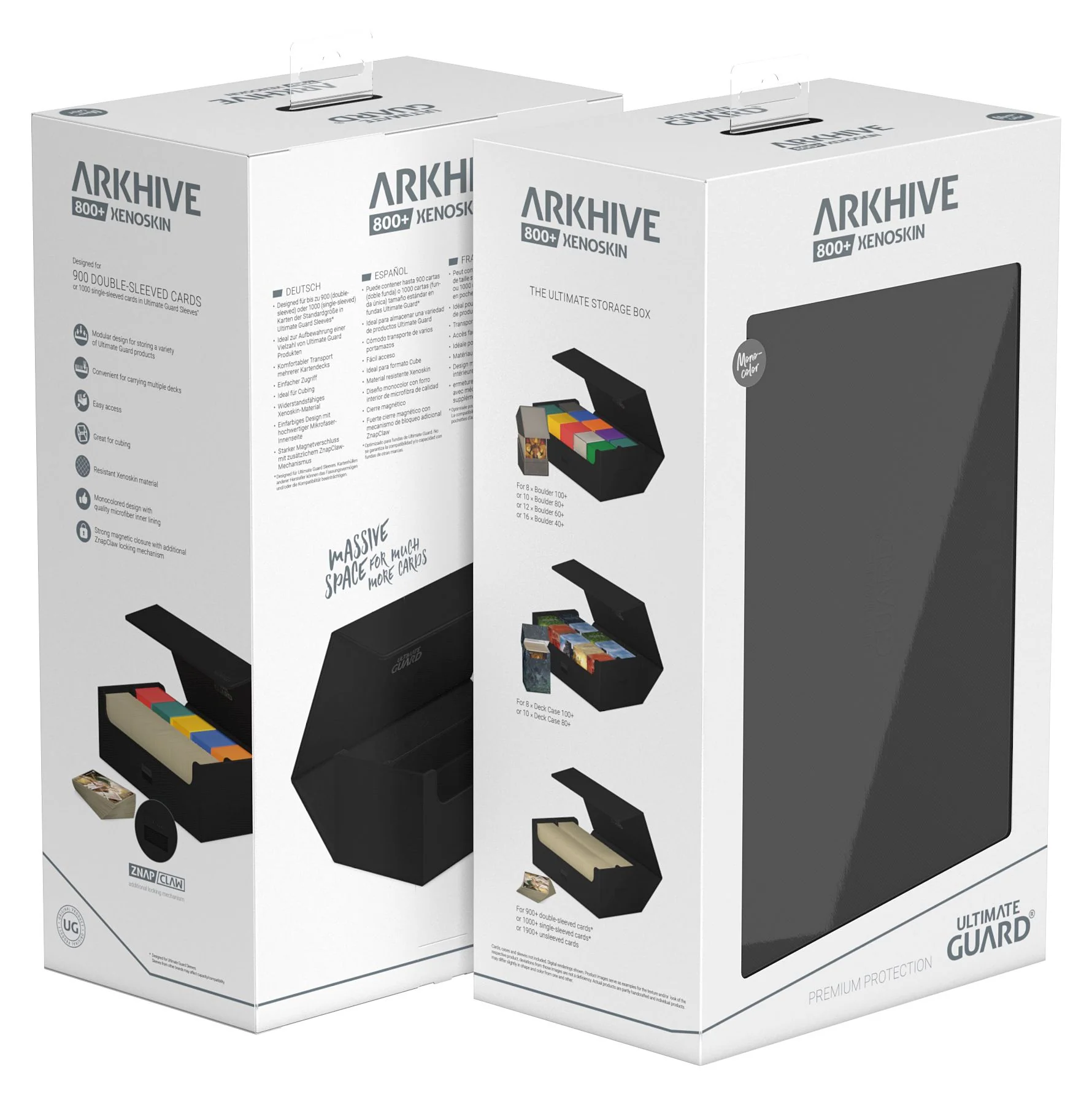 ULTIMATE GUARD - DECK CASE ARKHIVE 800+ MONOCOLOR - BLACK - Image 6