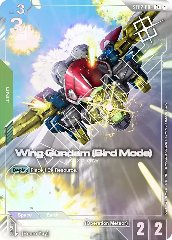 Wing Gundam (Bird Mode) (Store Tournament Winner Pack 01) (ST02-002)