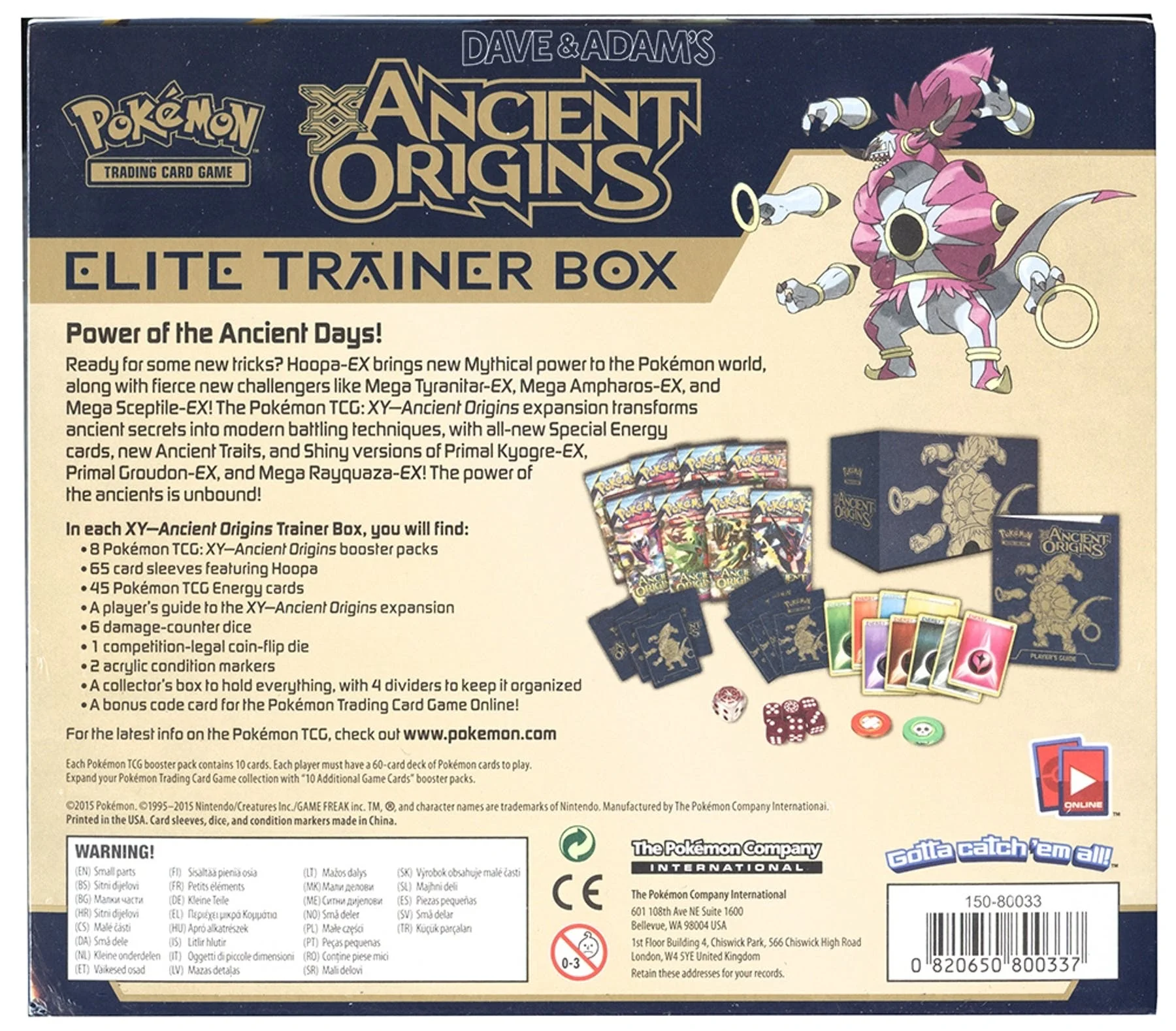 XY: Ancient Origins - Elite Trainer Box (Hoopa EX) ( Imperfect) - Image 2