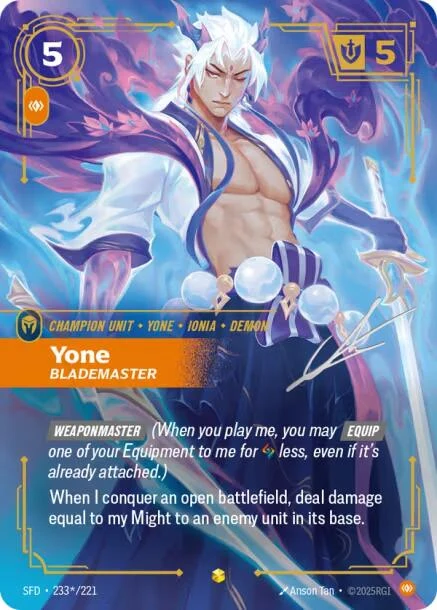 Yone - Blademaster (Signature) (233*/221) (Spiritforged)